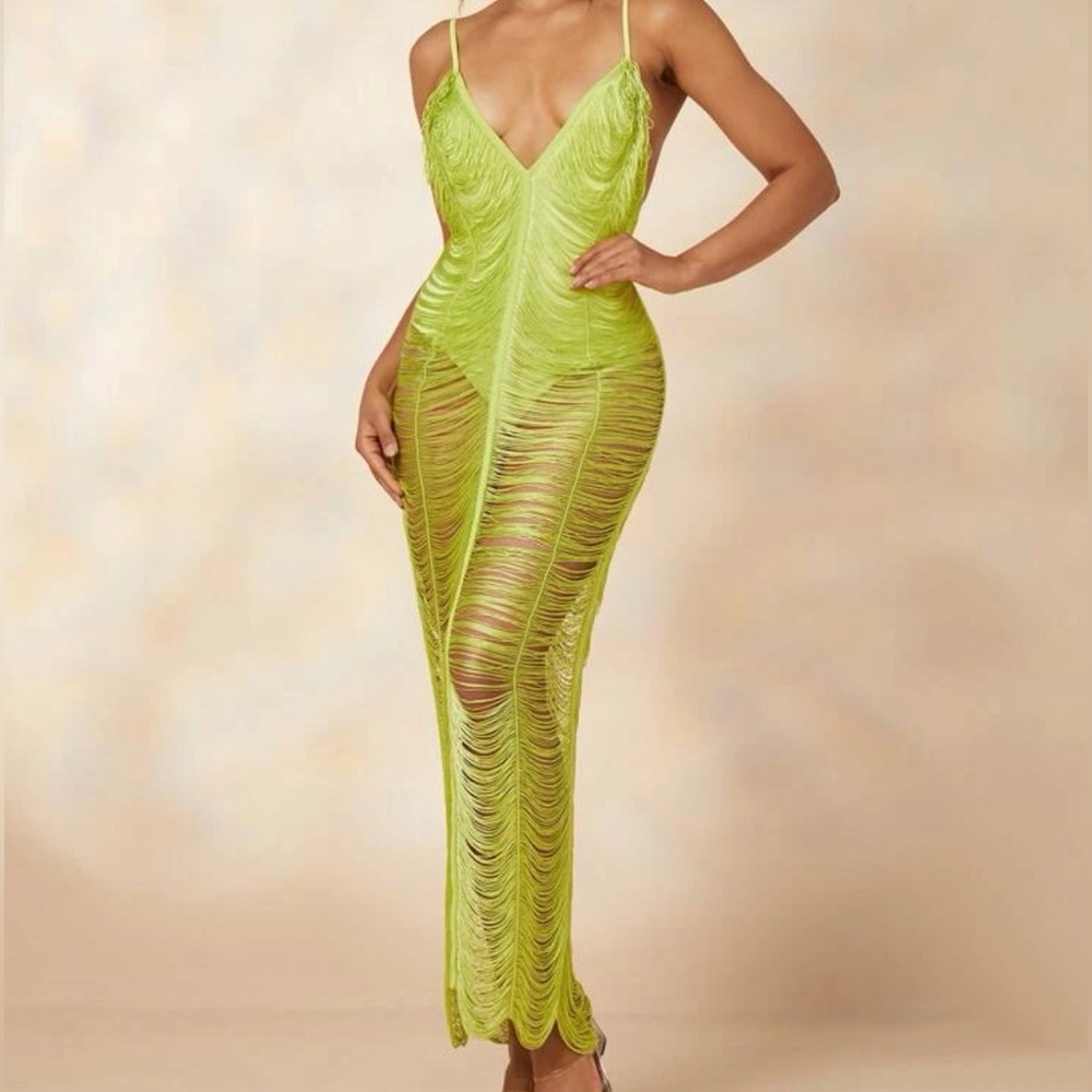 Green beach dress